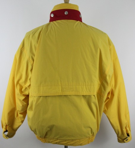 Haggar Stuff Men's Vintage Jacket Sz L Yellow Color Full Zip Color Block - Picture 5 of 10