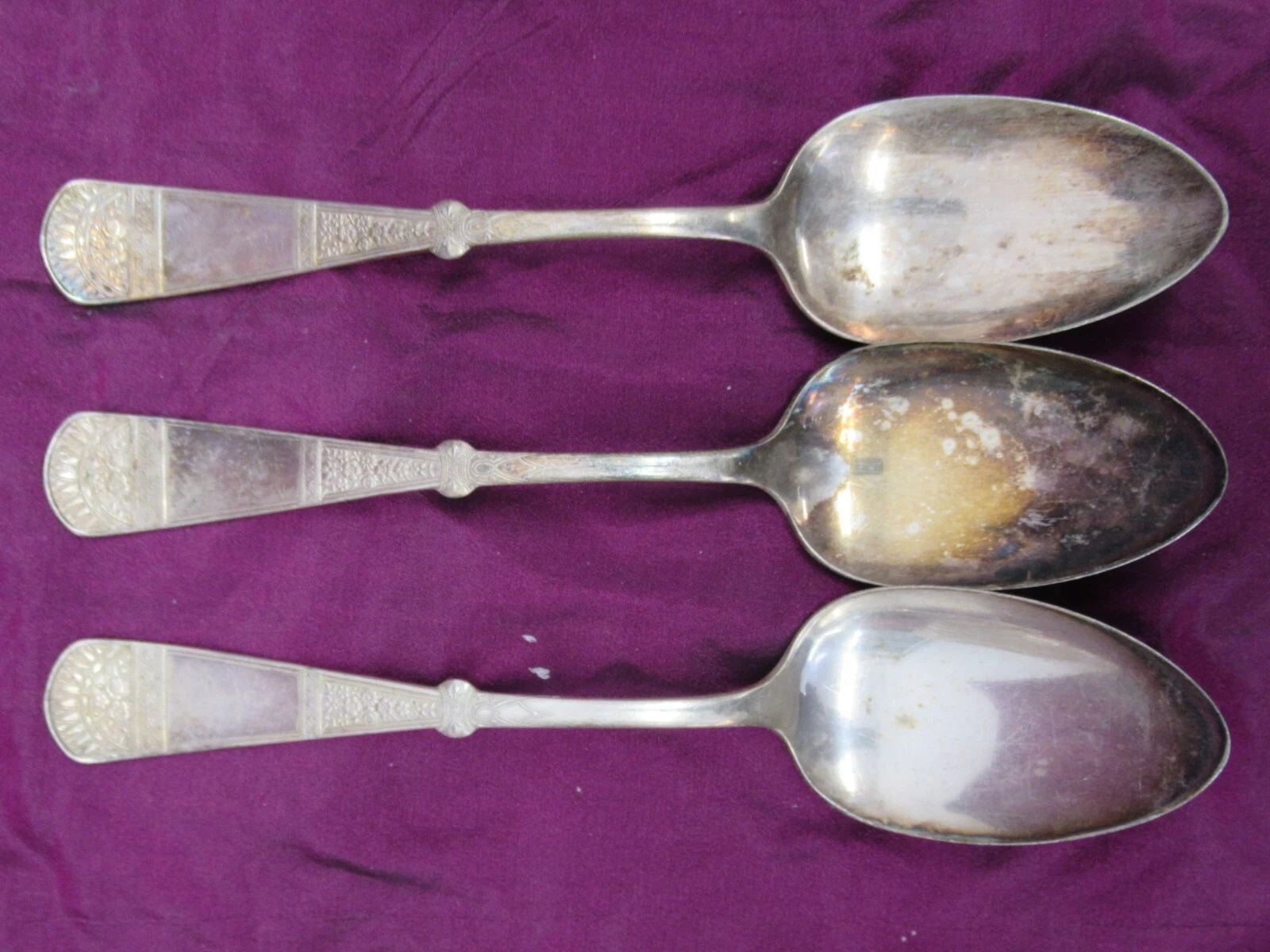 3 Antique Victorian Aesthetic Rogers International WESTMINSTER serving spoons