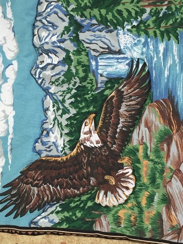 "Cubierta de almohada acolchada Wilderness Scenery Soaring Eagle decoración del hogar 15 x 16" - Imagen 5 de 9