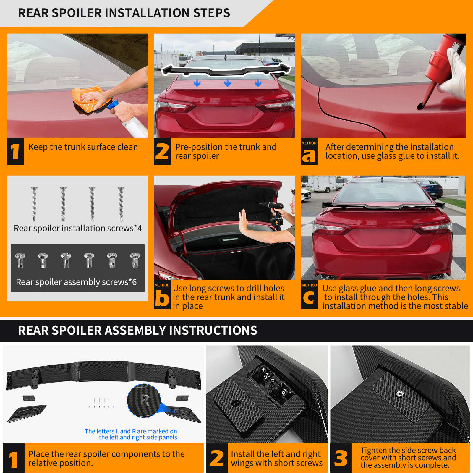 57" Car Rear Trunk Spoiler Wing Lip Racing TRD Style For Maserati Gran Turismo