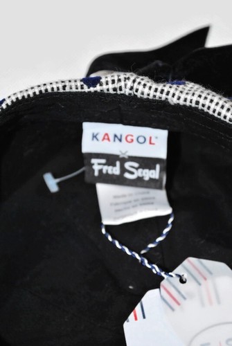New Kangul Fred Segal Dotted Navy Woven Beret With Detachable Bow M - Picture 11 of 14
