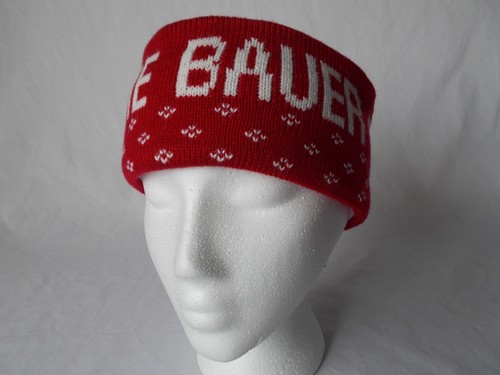 NWT Eddie Bauer SLOPE SIDE HEADBAND Scarlet Red White FLEECE LINED Warm ADULT OS - Picture 2 of 4