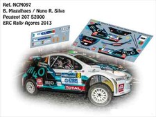 DECALS 1/43 PEUGEOT 207 S2000 -#8 MAGALHAES - RALLYE ERC DES ACORES 2013- NCM097