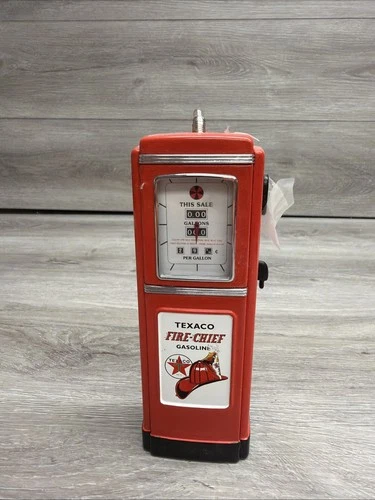 Vintage 1950 TEXACO REPLICA GAS PUMP Clock & Light