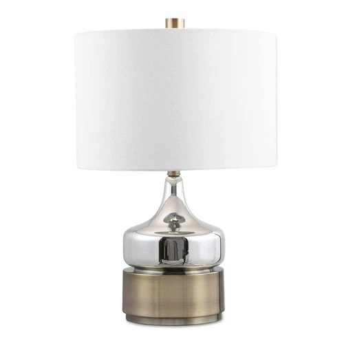 UTTERMOST 28337-1 COMO CHROME PLATED GLASS MID-CENTURY MODERN TABLE LAMP - Picture 1 of 6