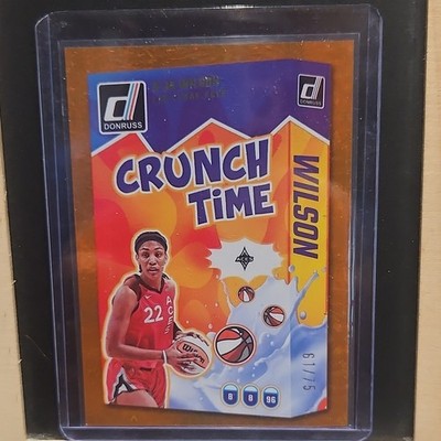 Panini 2025 Donruss WNBA Crunch Time Orange Fireworks A'ja Wilson Aces /75 #12