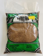 NEW WOODLAND SCENICS BALLAST BROWN FINE B72 MODEL TRAIN SCENERY 7 oz. BAG