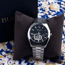 Bulova Surveyor 96A270 Men's Classic Watch Black Dial Automatic Watch 39mm