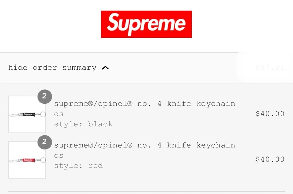 Supreme x Opinel Nº 4 Llavero Cuchillo Rojo + Pegatinas FW25 SE ENVÍA HOY Foto 3 de 3