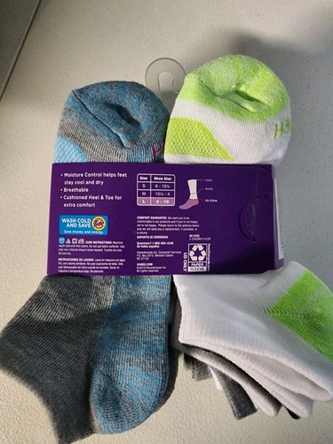 Hanes Girls Cool Comfort Mesh No Show Socks12-Pack Soft Breathable Large 4-10 - Picture 4 of 6