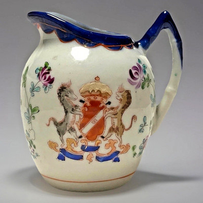 Samson Paris Armorial Milchkännchen - viktorianisches französisches Porzellan um 1860 - sehr guter Zustand