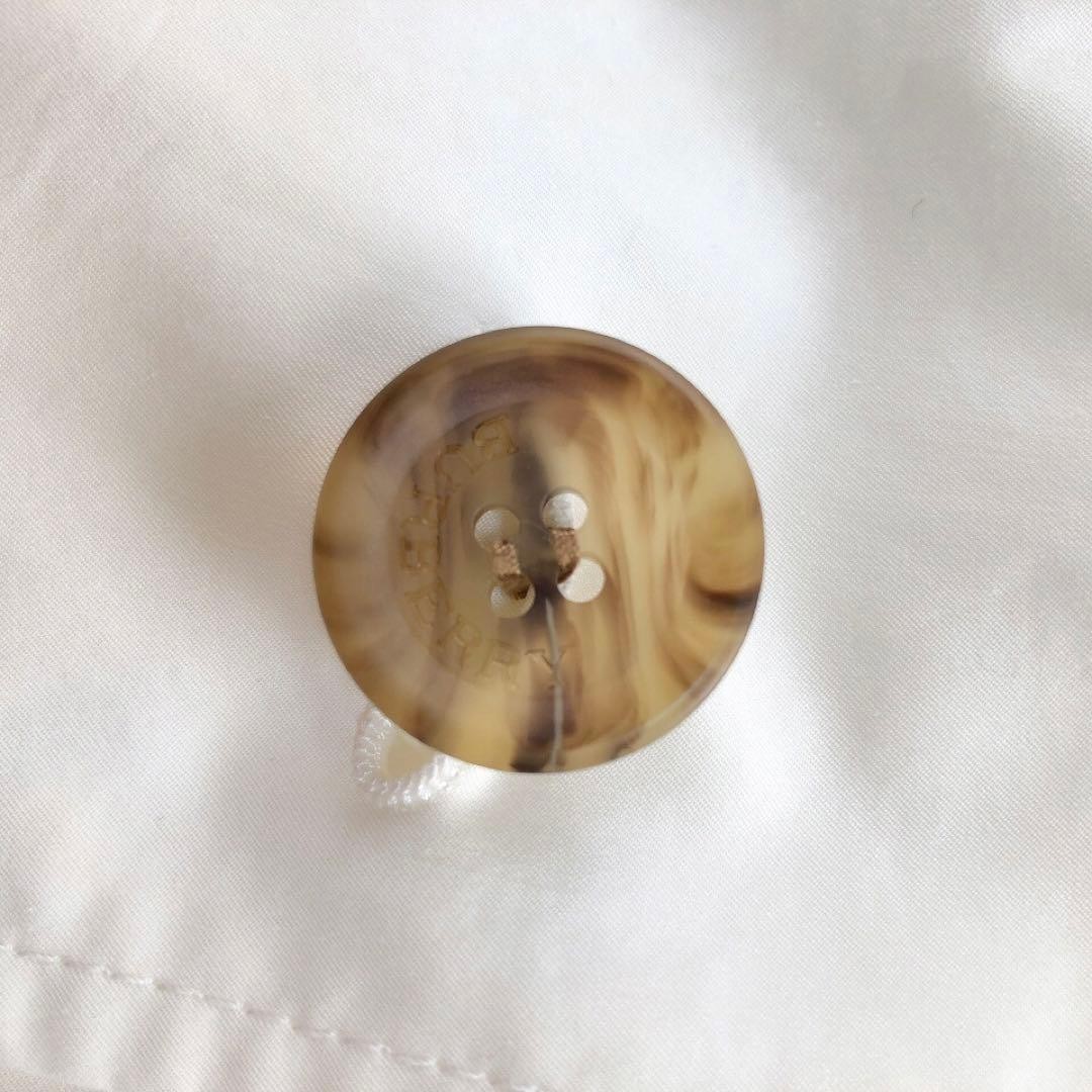 Women's Size L White Trench Coat Jacket by BURBERRY in Cotton thumbnail 7