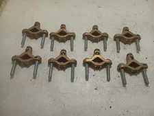 Lot of 8 Burndy C11 Bronze Grounding Clamp (H12A4)