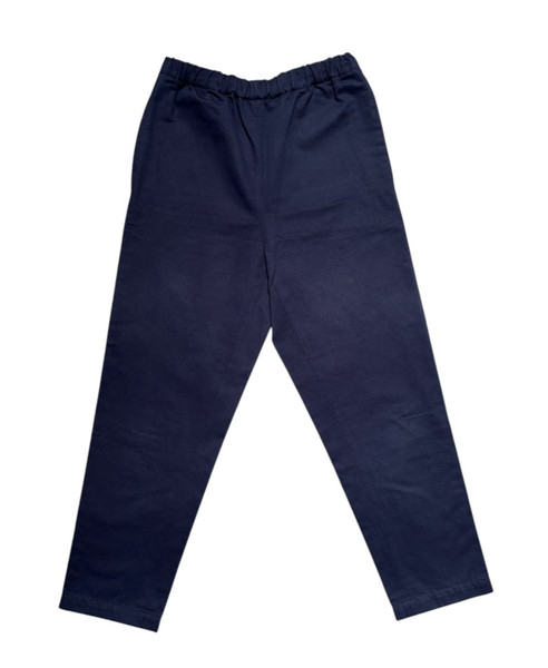 MARNI Navy Cotton Linen Tapered Easy Trousers SS17 Size 40 Small