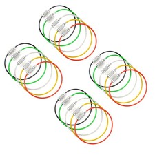 Screw Locking Stainless Wire Keychain Cable Rope Key Holder Rings Cable Outdoor;
