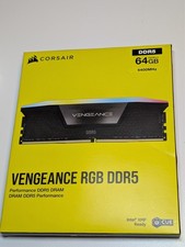 Corsair Vengeance RGB 64GB Kit 2x32GB DDR5 6400 CL32 XMP 3.0 RAM Black 6000