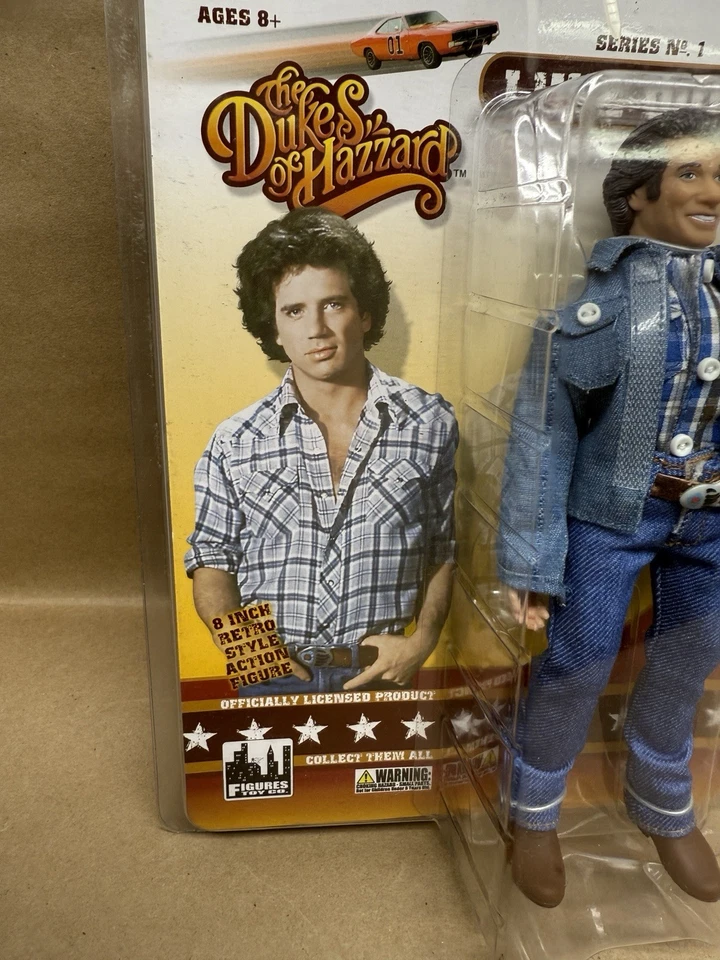 Figura Retro The Dukes of Hazzard Serie 1 8" Luke Duke Figures Toy Co. Foto 4 de 4