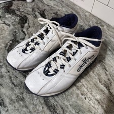 Vintage White and Blue Sneakers