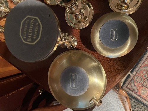 Baldwin Brass candlesticks, (LOT)Mixed Designs, Multiple Pairs And Various Sizes - Picture 6 of 6
