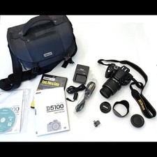 Nikon D5100 16.2MP DSLR Camera 18-55mm Lens Battery Charger Tested 2GB SD Card