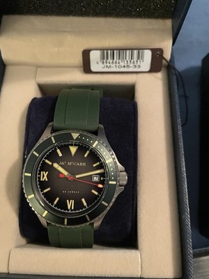James McCabe Automatic Diver Watch JM-1045-33 Black Dial Green