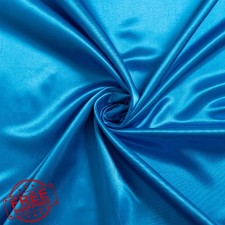 Fynite Blue Charmeuse Satin Fabric, 2 Yards 44" Wide Silky Shiny