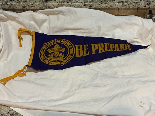 Vintage Boy Scouts Wool Felt Pennant New York Be Prepared BSA