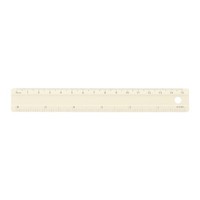 FüR Straight Ruler 6 Zoll (15Cm) Metrisch & Sae Aluminium Lineal Mit Loch Beige