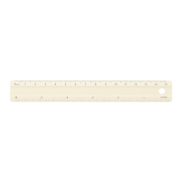 FüR Straight Ruler 6 Zoll (15Cm) Metrisch & Sae Aluminium Lineal Mit Loch Beige-image
