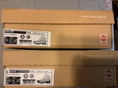 mens Hanwag Tatra II GTX hiking boots 11.5 Brown
