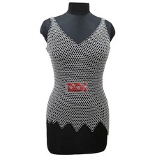 Medieval Zig-Zag Chainmail Top Aluminum Butted Ring Handmade Fantasy Costume