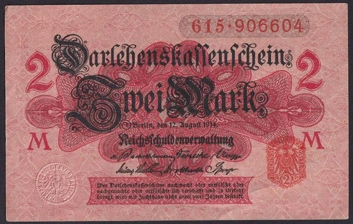1914 Germany 2 Mark — photo from the most recent tracked eBay sale