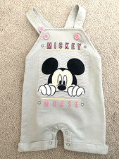 Disney Baby Girls Mickey Mouse Romper Bib Shorts Size 0-3 Months