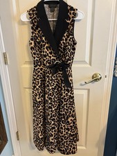 Stunning Sleeveless Leopard Print Dress, Small