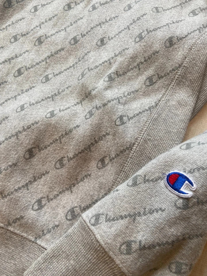 Sudadera de Colección Años 90 Champion Tejido Inverso Pequeña Gris Logo Foto 4 de 4