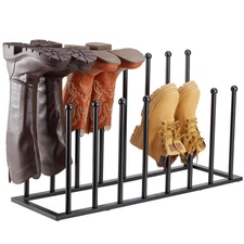 Boot Rack Organizer for Tall Boots, 8 Pairs Metal Free Standing Shoe Boots Ra...