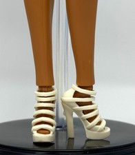 Barbie Basics 08 Made to Move Doll Outfit Shoes Cream Strappy High Heel Sandals
