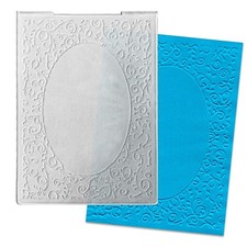 ALIBBON Cirrus Leaves Plastic Embossing Folders for Card Making, Oval Frame B...