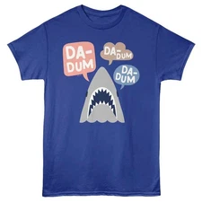 Jaws - Da Dum Da Dum - Blue - Front Print Adult Unisex Short Sleeve T-Shirt