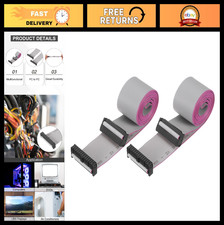 2 Pcs 26 Pin IDC Connector Flat Ribbon Cable 1.5m Dual Female Wire for Electroni