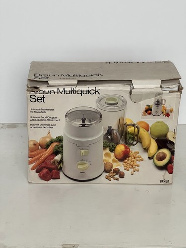 Vintage BRAUN Multiquick Set Tritatutto Compresi Accessori GB Nuovo/Inutilizzato - Foto 11 di 11