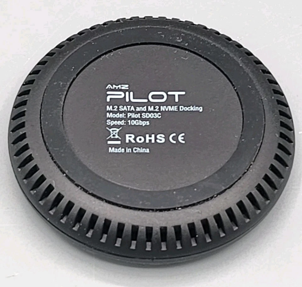 AMZ PILOT M.2 NVMe SATA to USB C Docking Station SSD Reader RGB Light Enclosure - Image 2 of 2