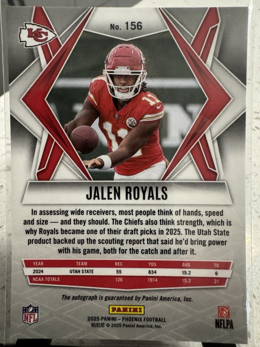 2025 panini phoenix 156 Jalen Royals Silver Lava Autograph | eBay