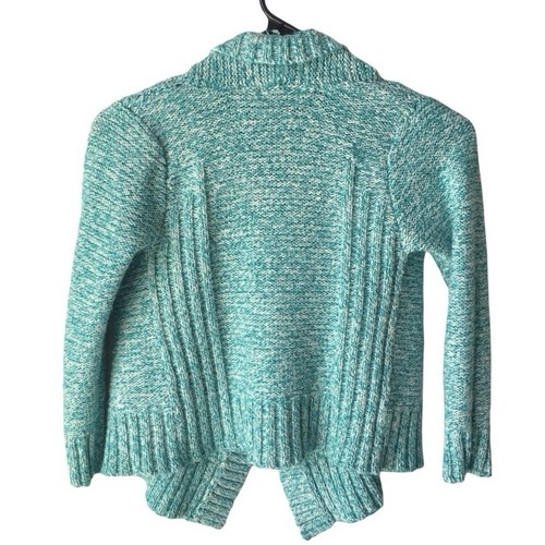 Gap Cardigan Sweater Girls Size Small Open Front Long Sleeve Green Knit - Picture 2 of 5