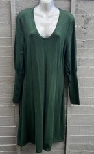 SOSANDAR LADIES GREEN LONG SLEEVED KNIT JUMPER DRESS SIZE 14