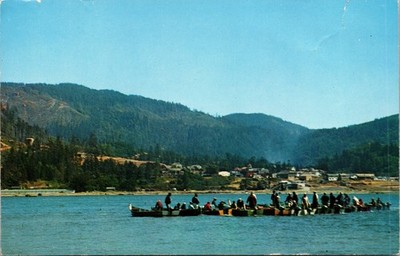 Hog Line Fishing Rogue River Wedderburn Oregon Postcard