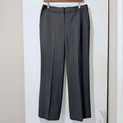 Sharagano Women s Wide Leg Dress Pants Trousers Sz 10 Dark Gray Career Corpcore