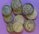 Lot of (10) Silver Franklin Half Dollars  LOT  FK-18