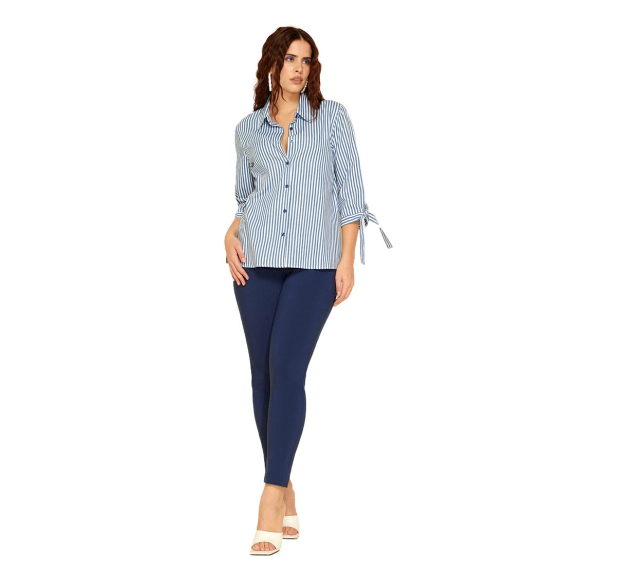 Blusa TOM TAILOR Denim Con Maniche A Palloncino - Donna - Fantasia - Taglie XS-XXL - Look Sportivo Casual