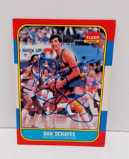  Dan Schayes Autographed 1986 Fleer Rookie Card #98  Denver Nuggets